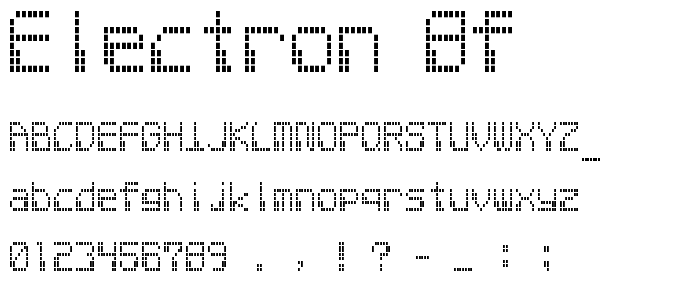 electron 8f font